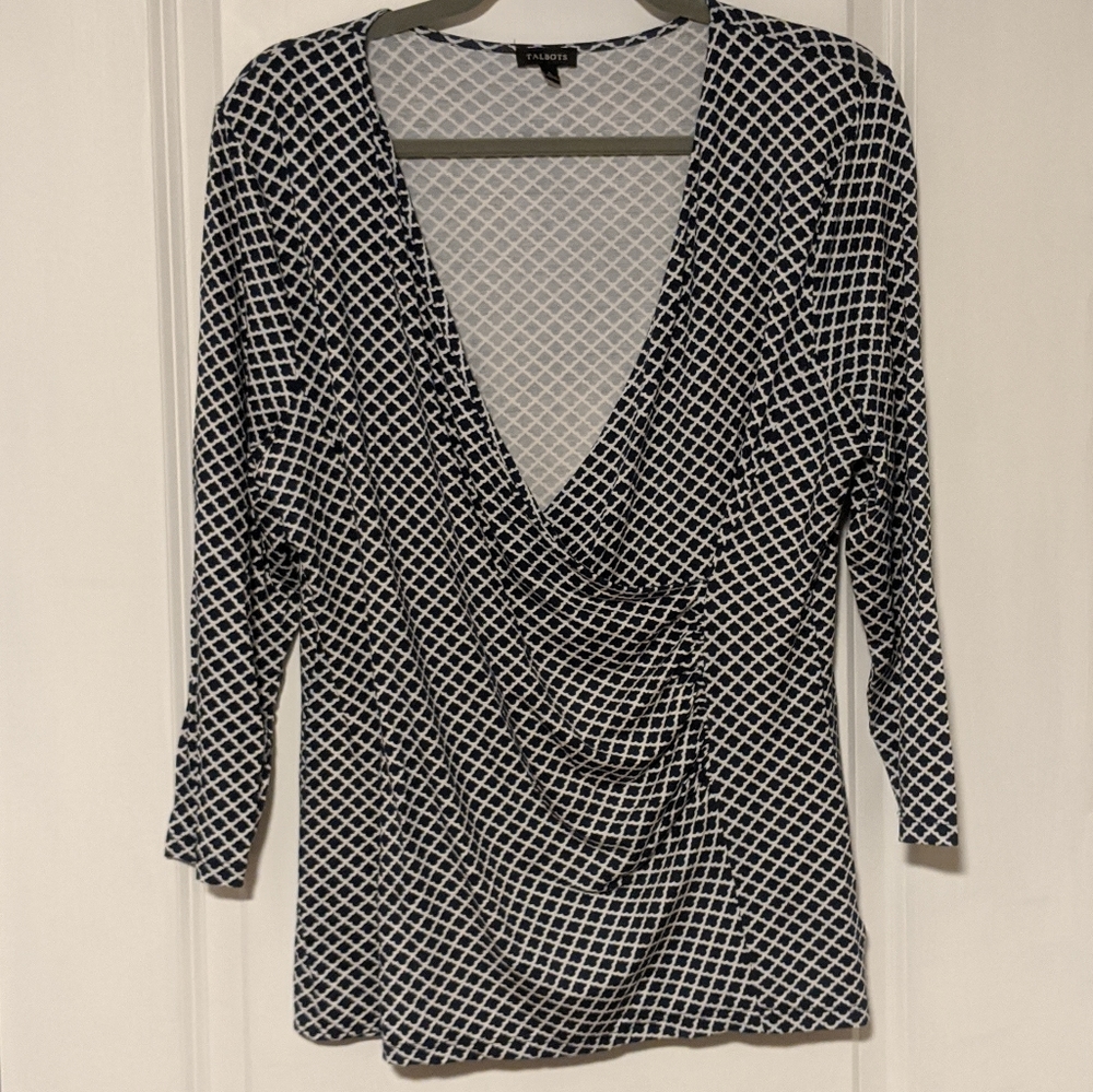 Talbot's Cross Wrap Large Top